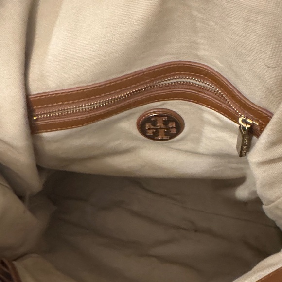 Tory Burch Navy and Brown leather Tote Bag - Picture 12 of 13